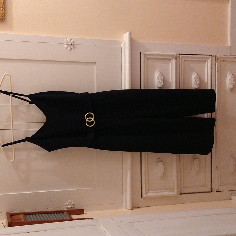 VTG Full Circle Trends black jumpsuit Sz S